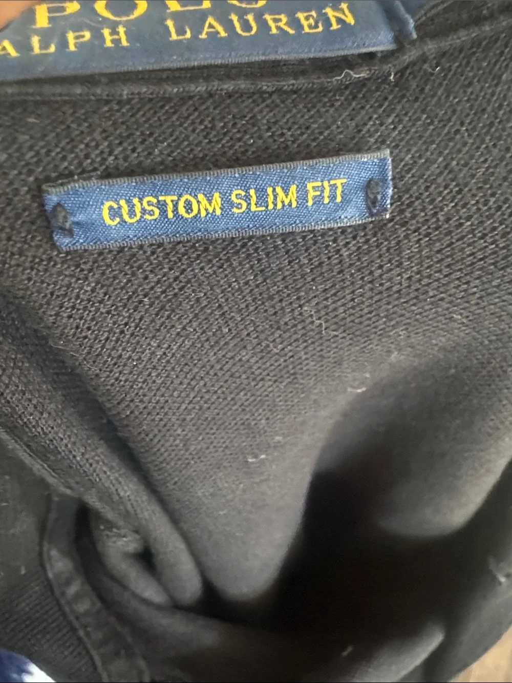 Ralph Lauren Black Polo Shirt with White Pony Logo
